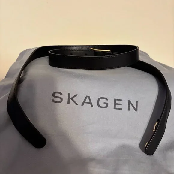 NEW SKAGEN Black Color Leather Handbag and Dust Bag - Picture 13 of 16